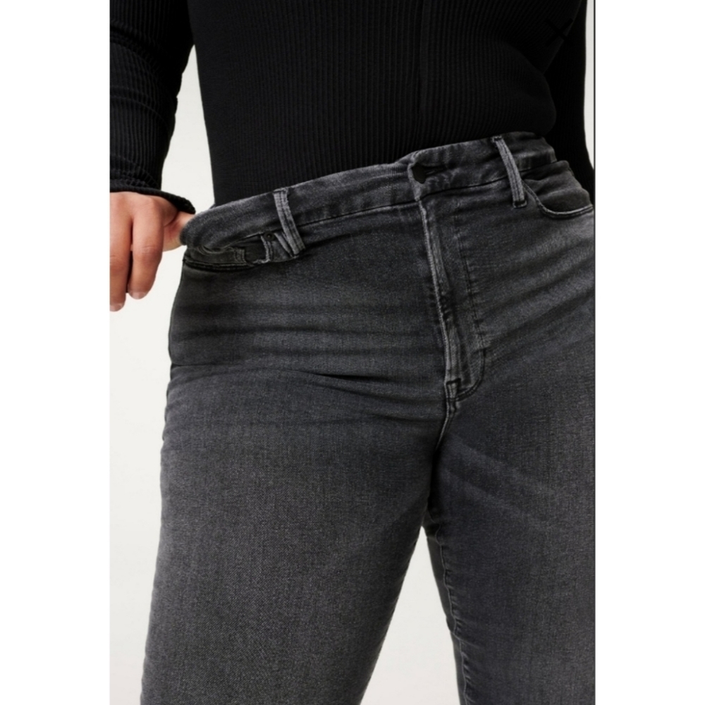 Good American Good Classic High-Rise Jeans Black Wash 14 - Picture 4 of 12